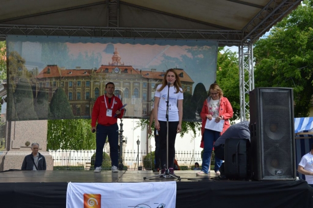 Градоначелница Сомбора Душанка Голубовић обратила се присутнима на отварању 40. Сомборског полумаратона