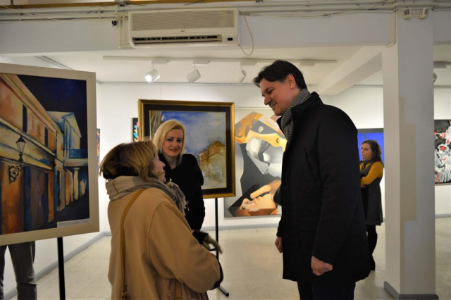 Изложбу је посетио и члан Градског већа за област културе и образовања Немања Сарач